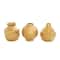 Gold Ceramic Abstract Small Textured Vase Set
